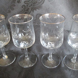 Lenox  Wildflower - Cut Glass Wine Glasses - set of 4