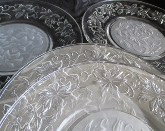 Princess House Fantasia Clear - Luncheon Plates - set of 4