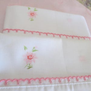 Vintage Pink Floral Standard Pillow Cases - Set of 2
