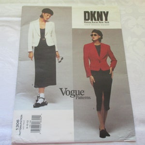 Vogue Designer Pattern 1306 - Donna Karan - Misses Suit - 3 Sizes