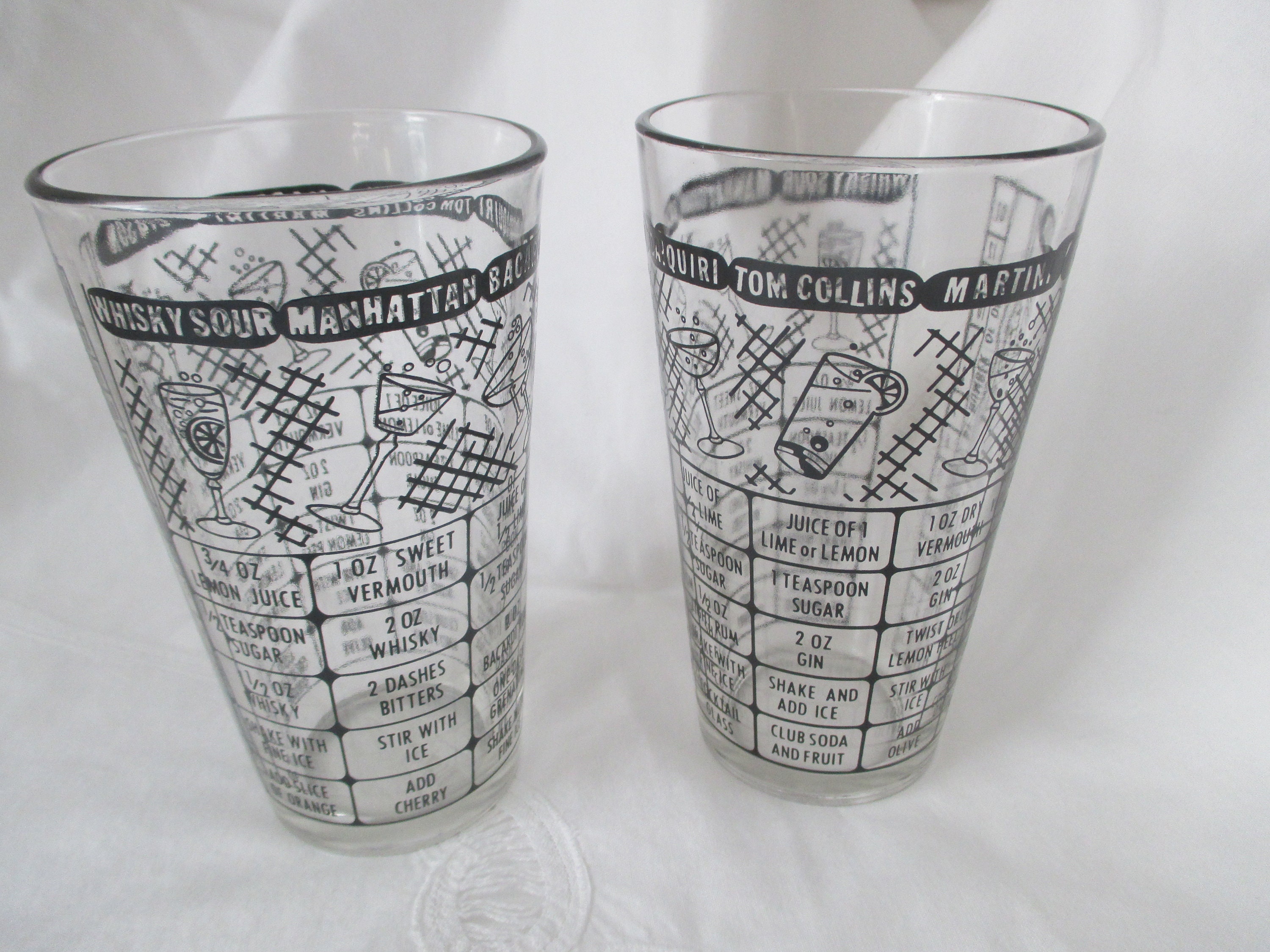 Federal Glass Barware Cocktail Mixing Glasses set of 2 Etsy.de