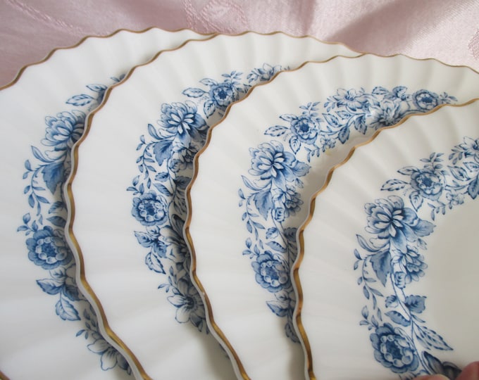 Royal Doulton Mayfair Blue Salad Plates Set of 4 Etsy