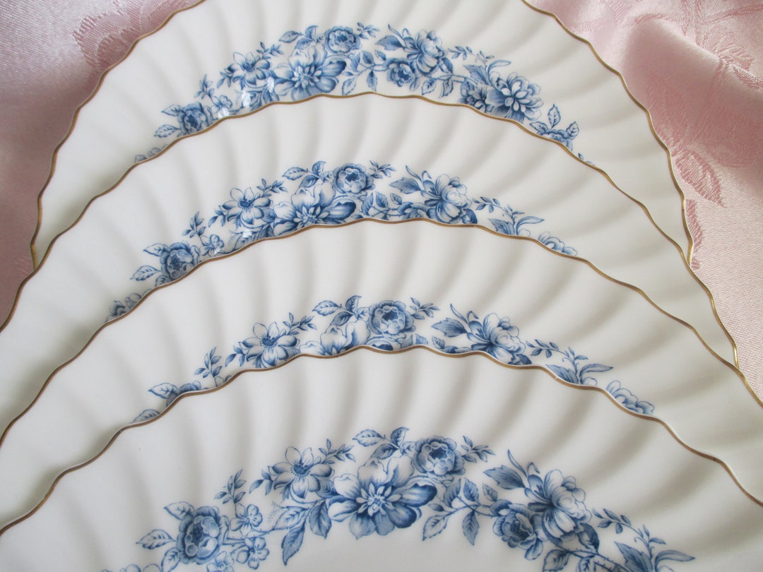 Royal Doulton Mayfair Blue Dinner Plates Set of 4 Etsy