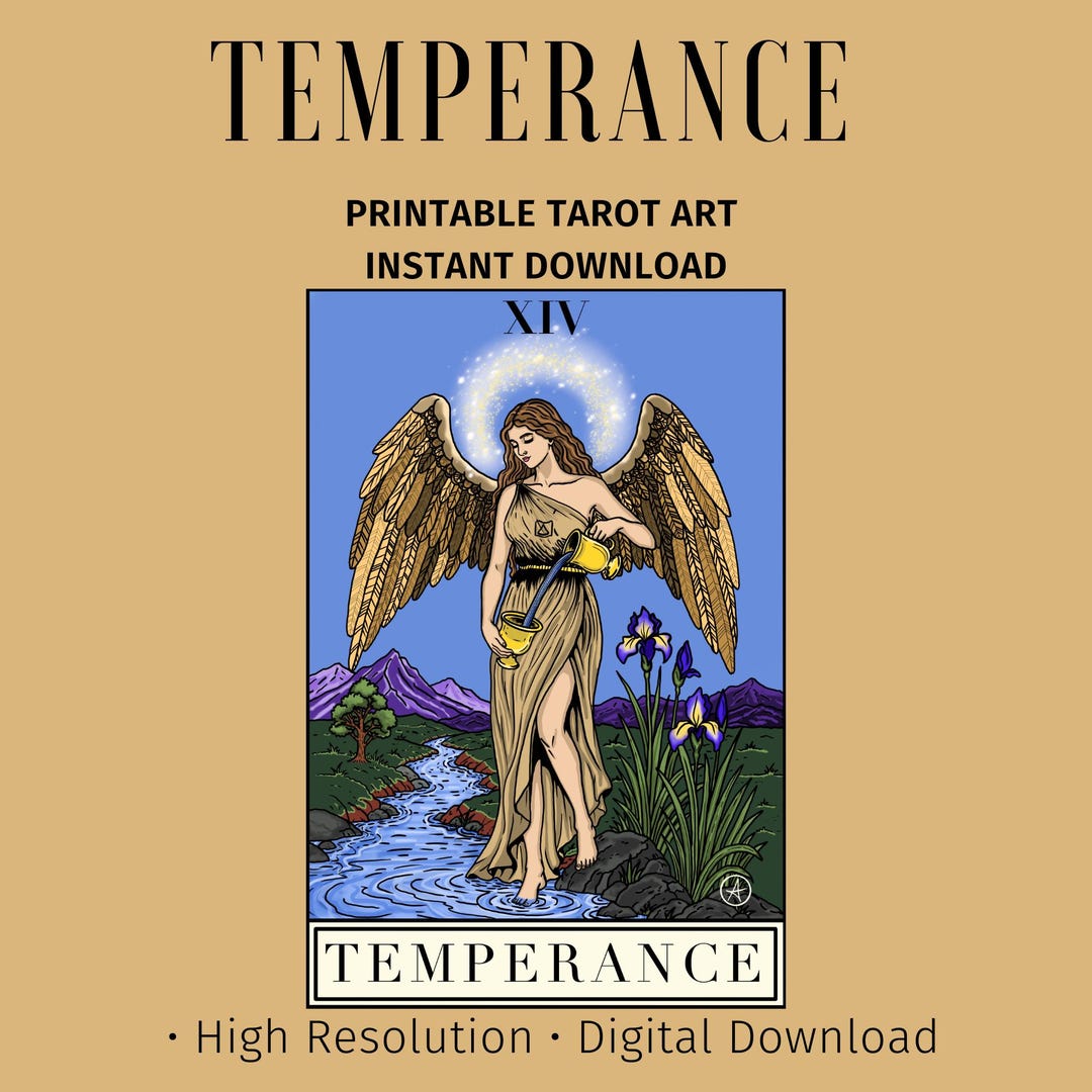Temperance Tarot Card Art - Etsy
