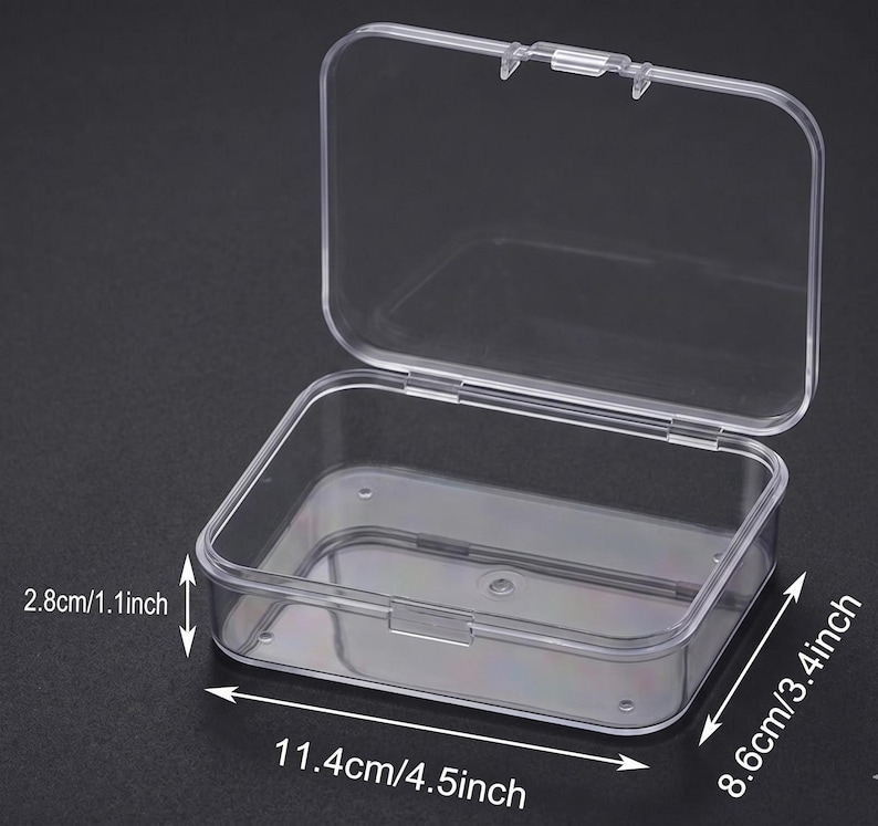 Mini Clear Plastic Storage Containers With Lids | 4.5x3.4