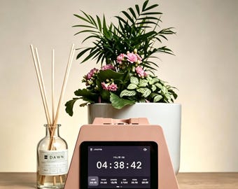 Smart Azan-klocka, minimalistisk islamisk bönedisplay, Wi-Fi-synkroniserad trä-Azan-skrivbordsklocka, muslimsk heminredning, Namaz-tid, Ramadan-present