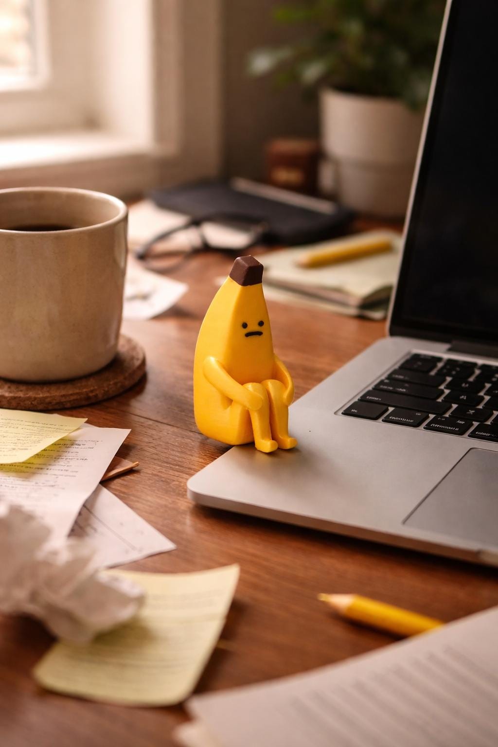 Funny Anxious Banana 3D Printed Figurine Desk Shelf Decor - Etsy