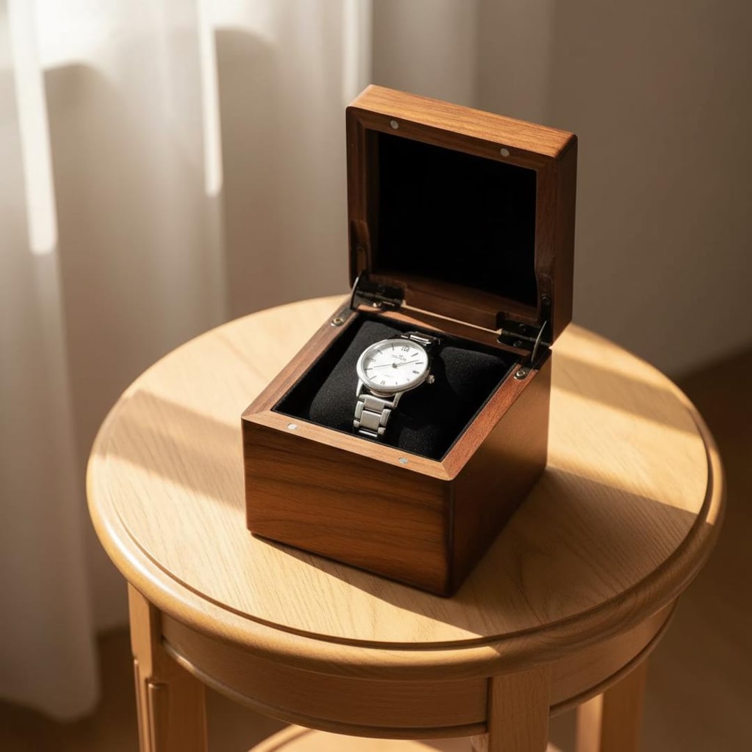 Single Watch Storage Walnut Watch Box – Single Watch Storage Case - Etsy