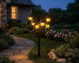 Zonne-tuinverlichting Outdoor Waterdicht Pad Lantaarnverlichting Vintage LED Yard Decor Patio Gazonverlichting Housewarming Cadeau Zomer Decor