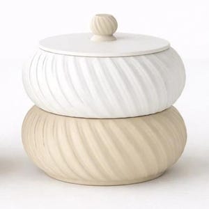 Swirl Container Set - 3D Printed Storage Jars for Home Decor