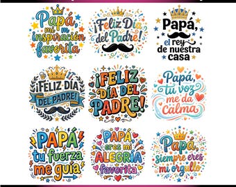 120+ Spaanse Vaderdag SVG, Feliz Día del Padre, Papá Quotes, digitale download