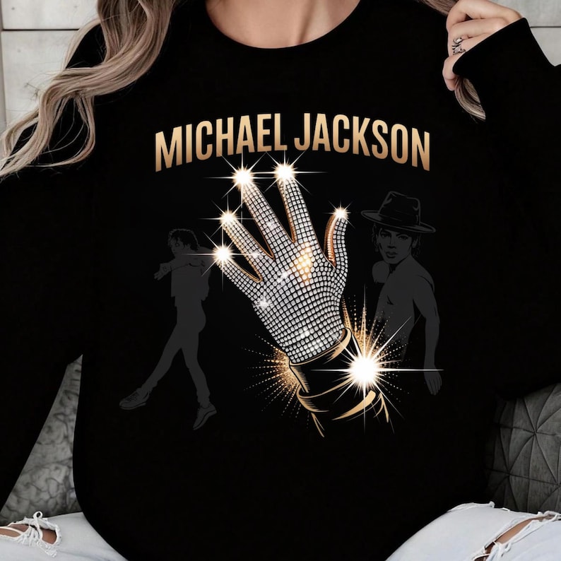 Michael Jackson King of Pop Glove PNG, Retro Halftone Shirt Design ...