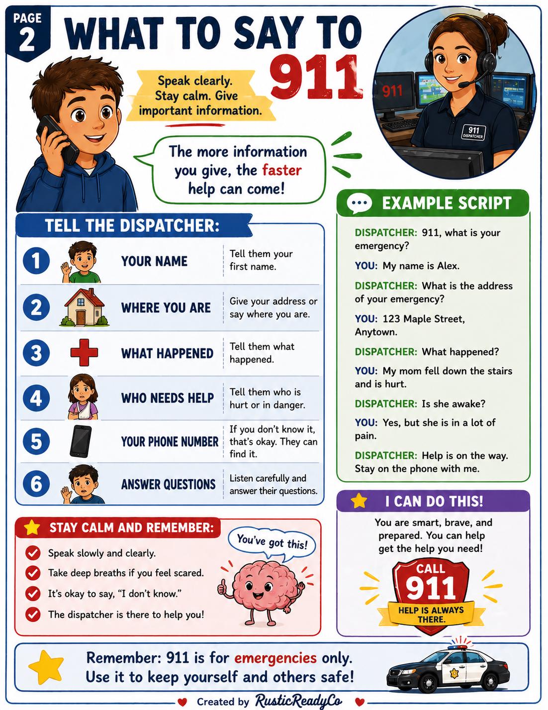 911 Safety for Kids Printable Pack | Emergency Learning Activities (PDF ...