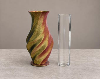 Decorative vase “Long Wave” – color changes depending on the viewing angle