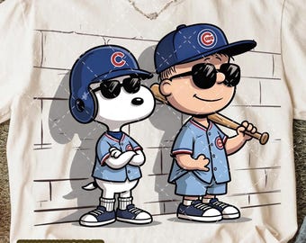 Chicago vintage cartoon honkbal sport ontwerp png hond snoop, digitale download sublimatie ontwerp
