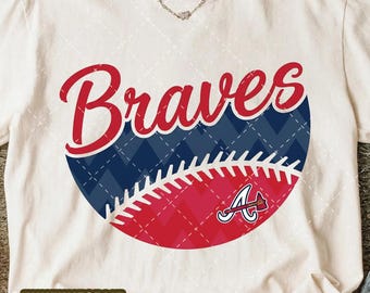 Braves Baseball PNG, Game Day-sublimatiebestand (digitale download), SVG, Vintage, Atlanta