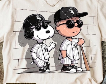 White Sox grappige cartoon honkbal png, grappige honkballiefhebber shirtontwerp, retro honkbalafbeelding, jeugd honkbal vader fan, wedstrijddag png