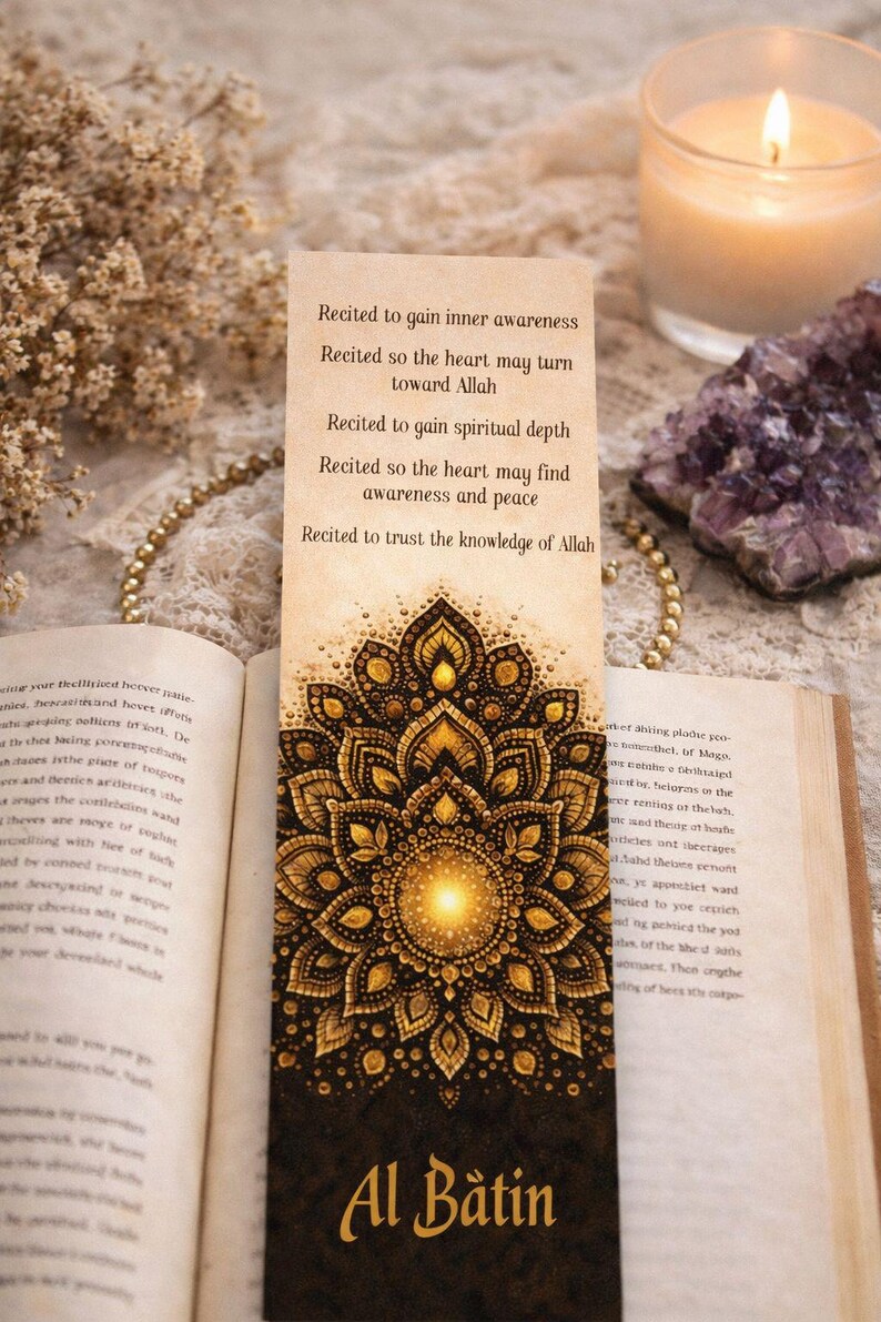 99 Names of Allah Bookmark for Book Lover - Islamic Learning Digital ...