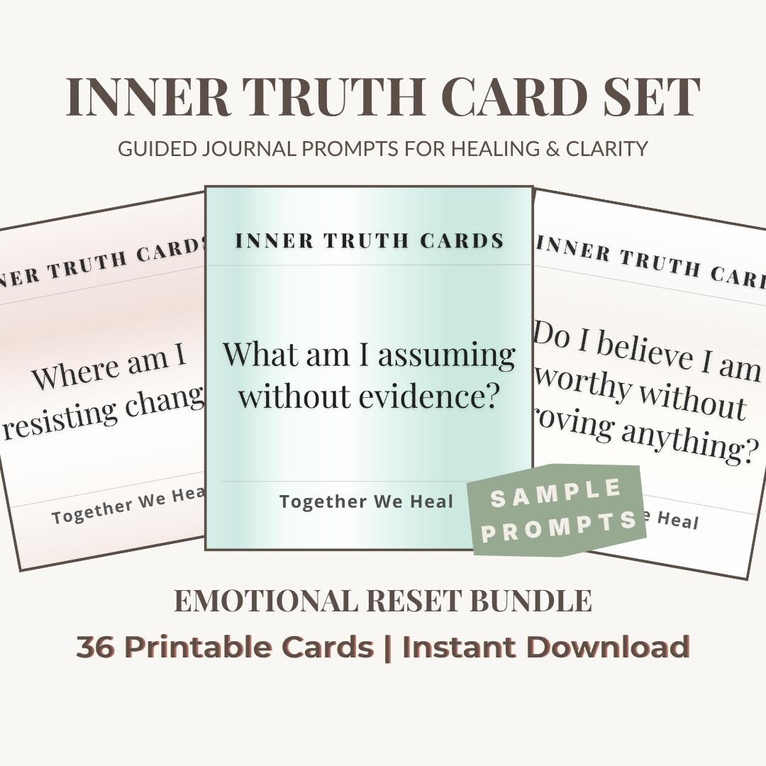 Emotional Reset Bundle | Guided Journal Prompts for Anxiety, Self Worth ...