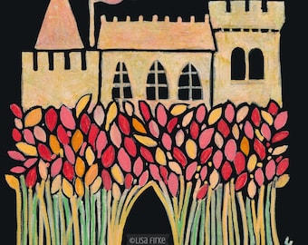 Red Barley Castle, fine giclée art print