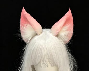 Diadema con orejas de zorro realistas, tocado de animal peludo para cosplay, lindo disfraz de zorro kawaii, orejas de zorro de piel sintética para festivales, cosplay, accesorio para fiestas