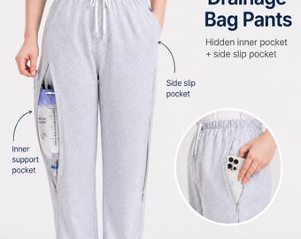 Adaptive Drainage Bag Pants for Catheter, Ostomy & Recovery