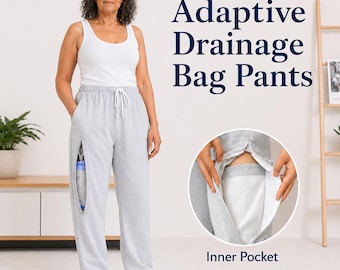 Adaptive Catheter Drainage Bag Pants, Hidden Pocket for  Recovery