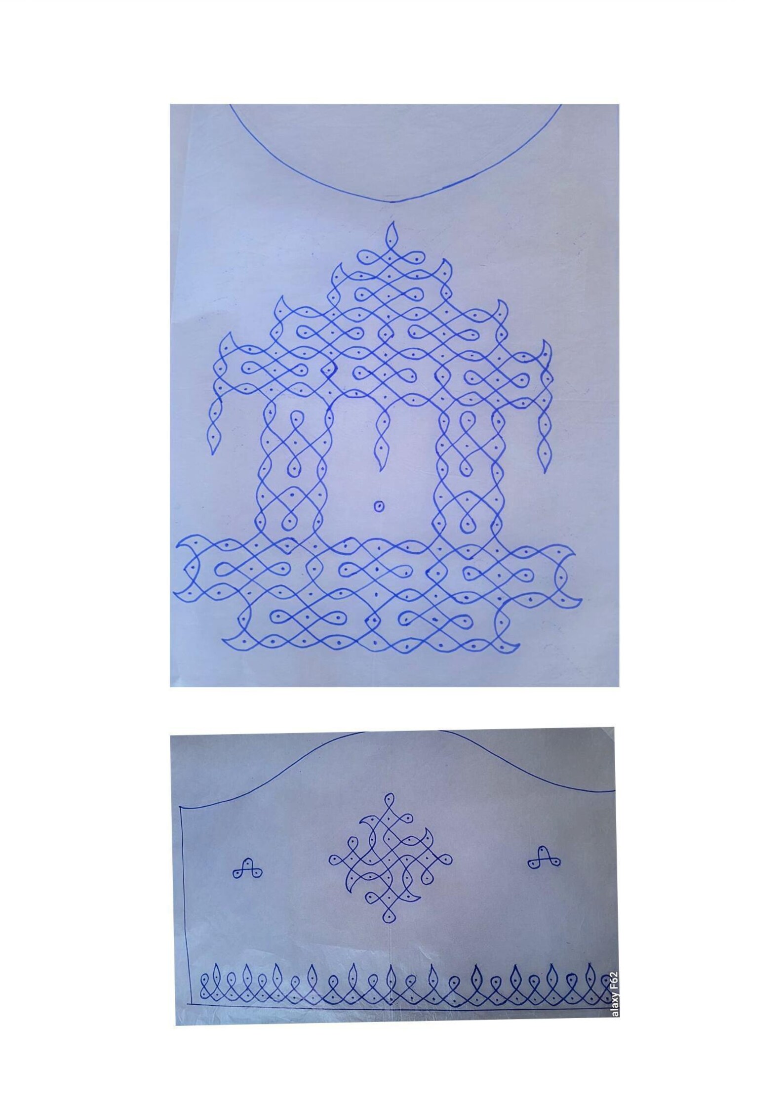 Kolam Tracing Paper Set | Aari Work Blouse Designs, Rangoli Art (10 ...