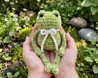 Beginner Friendly Frog Crochet Pattern | Amigurumi Plush Toy PDF Download