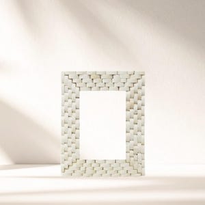 Handmade Bone Inlay Photo Frame 6x4, Ethnic Artisan Home Decor, Set of Two Frames