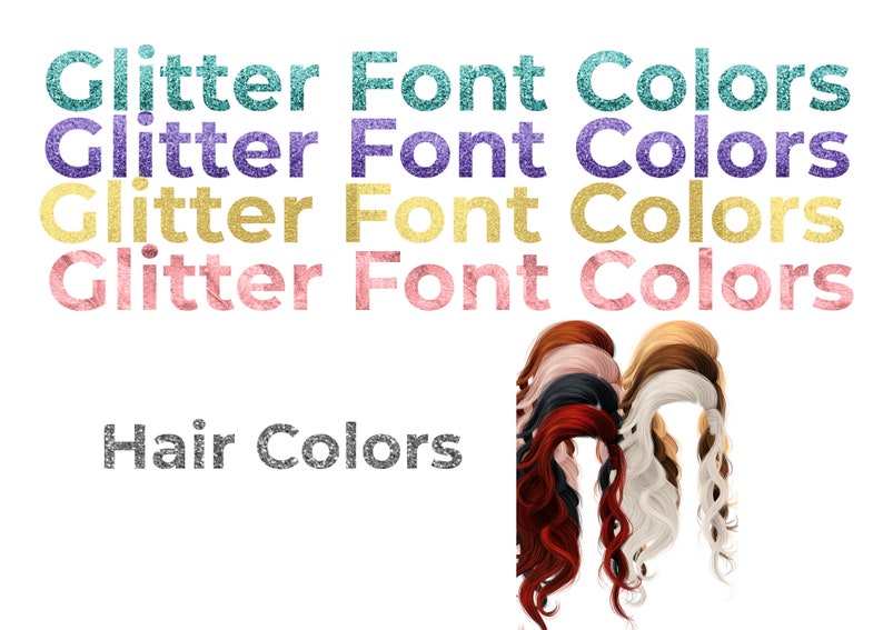 Glitter Hair Logo Bonus Logo Hair Stylist Logo Beauty Etsy