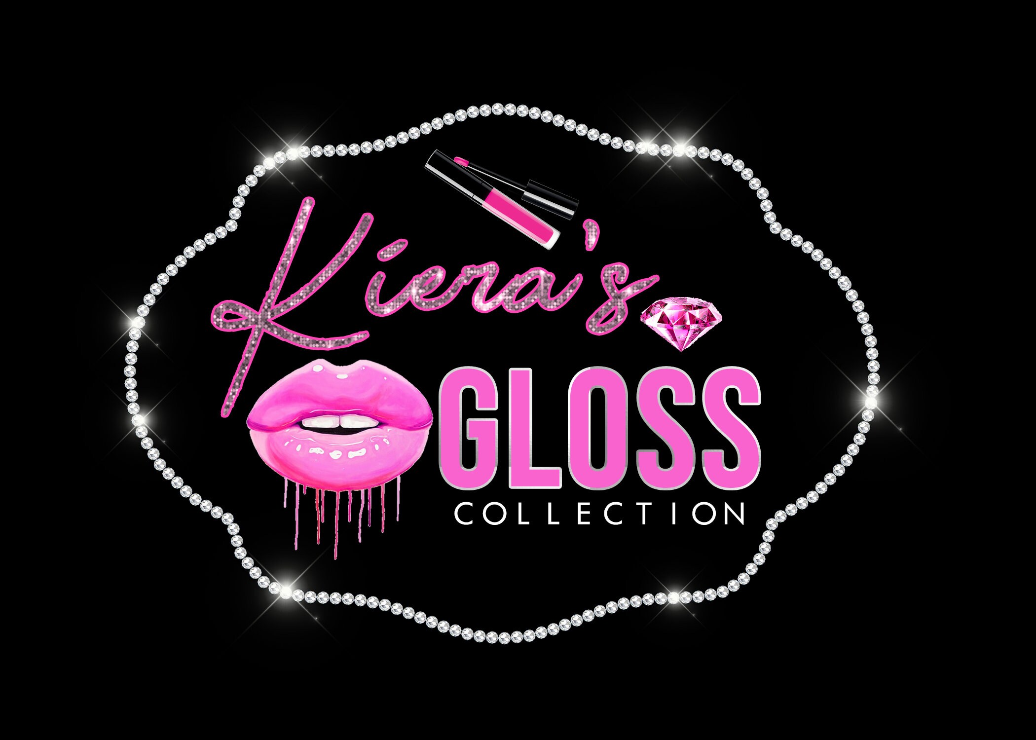 Lip Logo Drip Logo Lip Gloss Logo Beauty Logo Makeup Logo Etsy