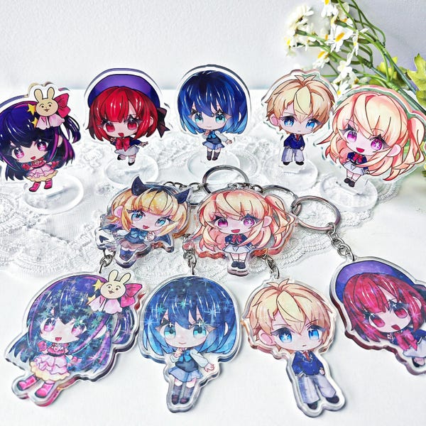 Oshi no Ko Acrylic Keychain Standee | Hoshino Ai, Ruby, Aqua, Arima Kana, Mem-cho