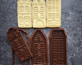 Dutch Canal House STL Files Cookie Cutters – European Building  (for 3D Print)