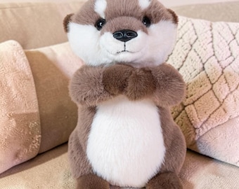 Sea Otter Plush Toy - Anniversary Gift - Realistic Fluffy Otter Stuffed Animal