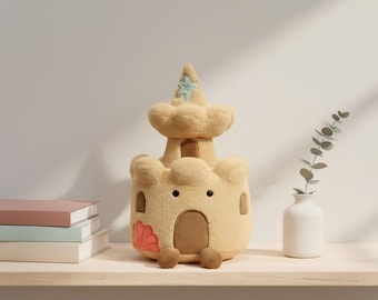 Cat Castle Patisserie Plush, 25cm Cake Stuffed Animal, Boutique Nursery Decor