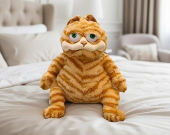 Tabby Cat Plush, 12" Marmalade Kitty Floor Pillow