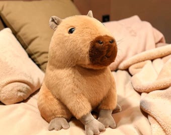 Peluche de capibara - Animal de peluche para niños y adultos - Regalo de cumpleaños de capibara - Decoración para la habitación infantil