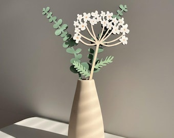 Hand-Painted Wooden Wildflower Bouquet, Birch Plywood Floral Art, Everlasting Meadow Decor