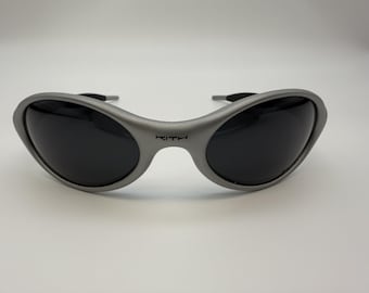 Vintage 90's Y2K Oakley Software Jacket Sunglasses Pewter Metal