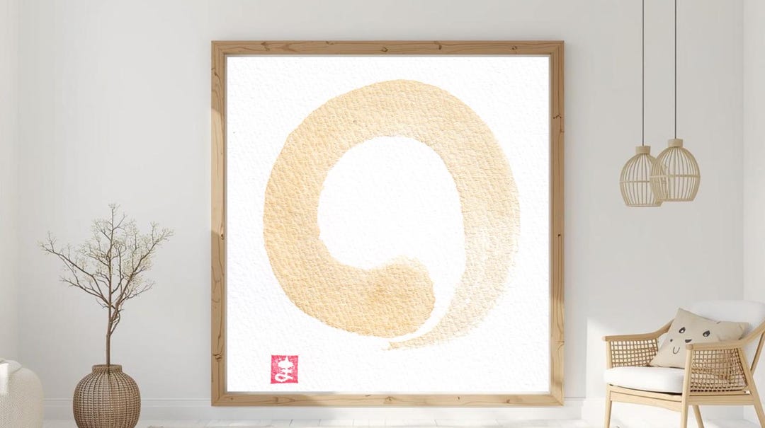 Enso Circle Wall Art Printable, Japanese Zen Minimalist Ink Painting ...