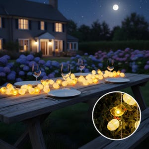 Easter Chick LED String Lights – Battery Operated Fairy Garden Decor