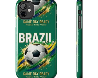 Brazil Soccer Phone Case | Dynamic Paint Stroke Flag Design