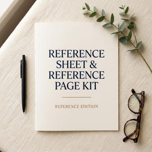 Plantilla de hoja de referencias profesionales / 3 diseños, página de referencias compatible con ATS, Google Docs y Word, solicitud de empleo / (Descarga instantánea)
