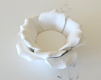 Bougeoir photophore floral fait main