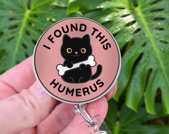 Divertente portabadge a forma di gatto: Ho trovato questa clip identificativa dell'omero, regalo per infermiera