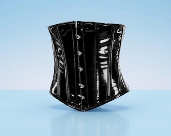 Handmade Leather Underbust Corset, Steel Boned Hourglass Waist Trainer, Gothic Steampunk Corset, Leather Waist Cincher, Shapewear for Women