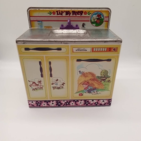 Vintage Tin Lil' Bo' Peep Kitchen Sink Toy by Wolverine Toy Company