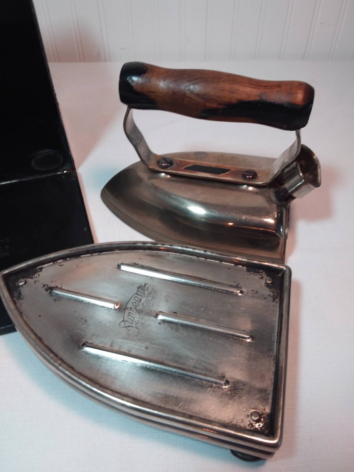 Antique Sunbeam Electric Iron Set with All Steel Fireproof Etsy