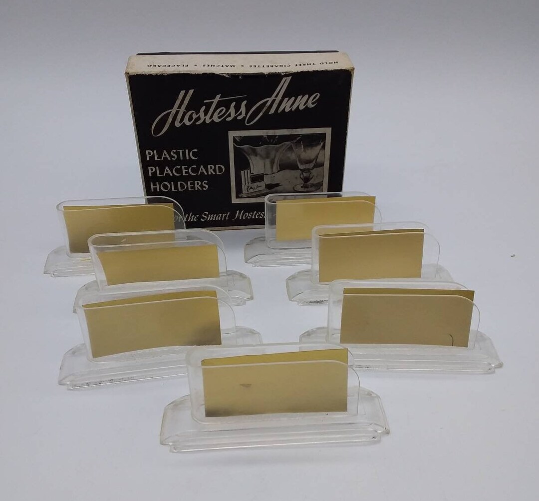 Madmen 1950's Plastic Placecard Holders hostess Etsy